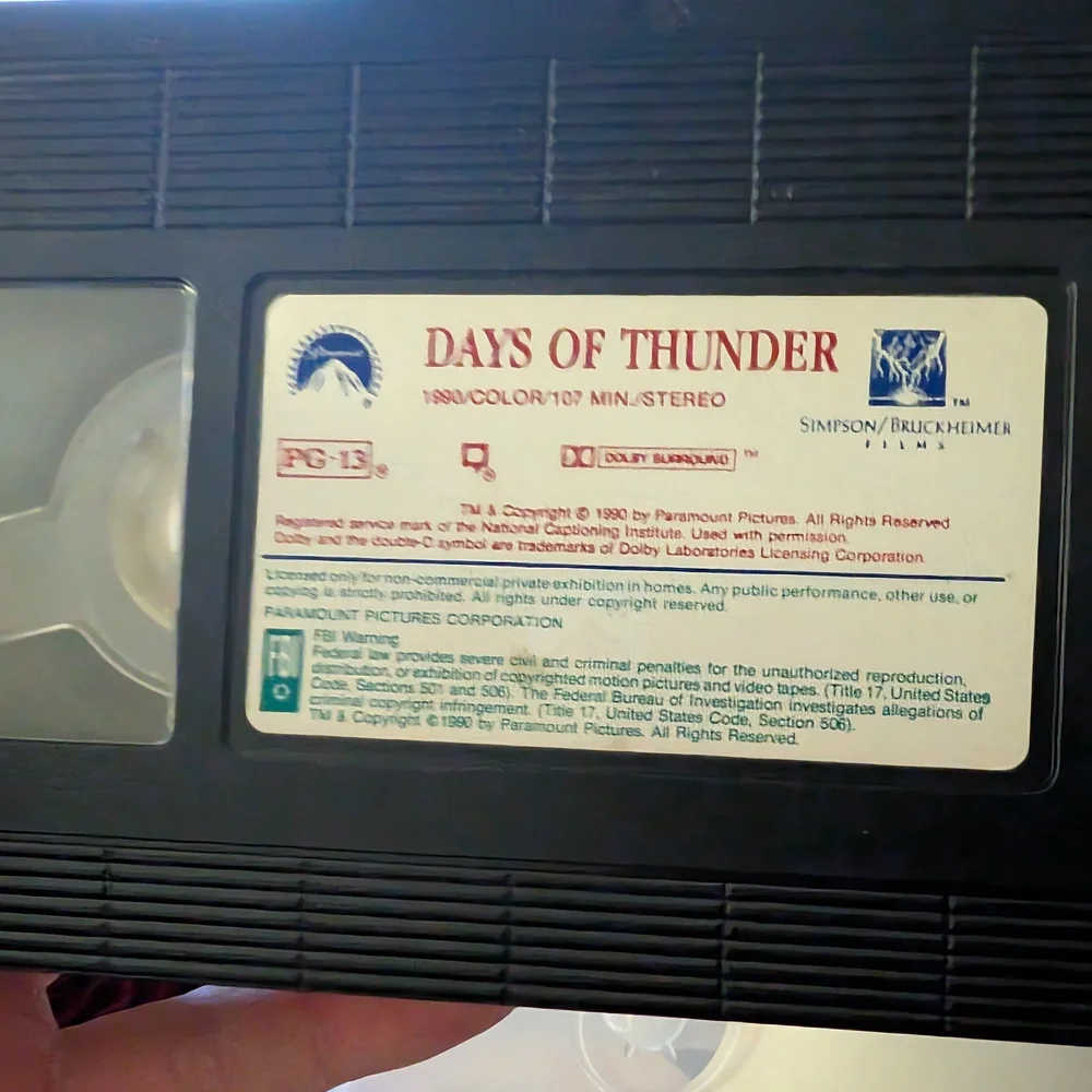 Vintage Black VHS Tape